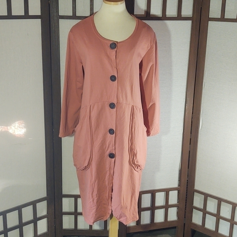 Bella Amore Pink Lagenlook Style Midi Dress S/M